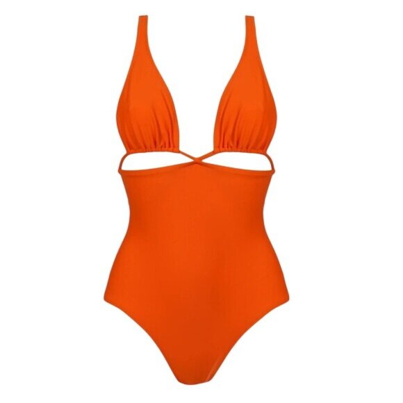 SHANI SHEMER CLARE ONE PIECE IN BRIGHT ORANGE - Picture 2 of 10